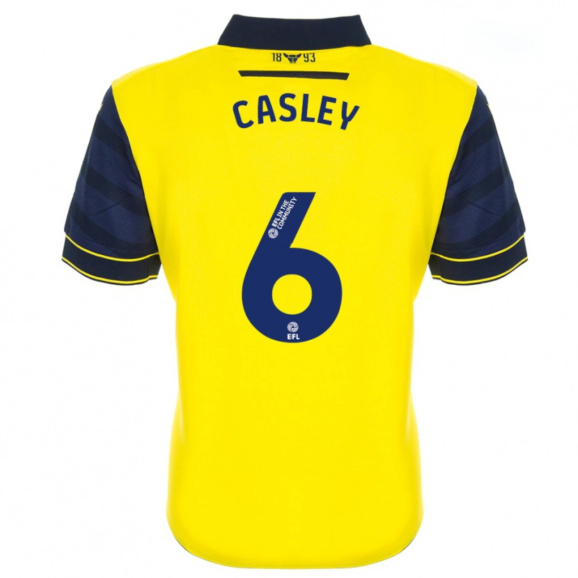 Danxen Heren Riva Casley #6 Geel Marine Thuisshirt Thuistenue 2025/26 T-Shirt België