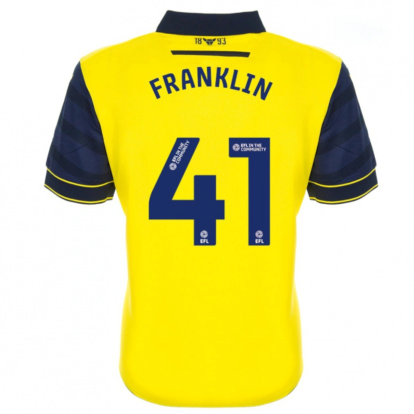 Danxen Heren George Franklin #41 Geel Marine Thuisshirt Thuistenue 2025/26 T-Shirt België