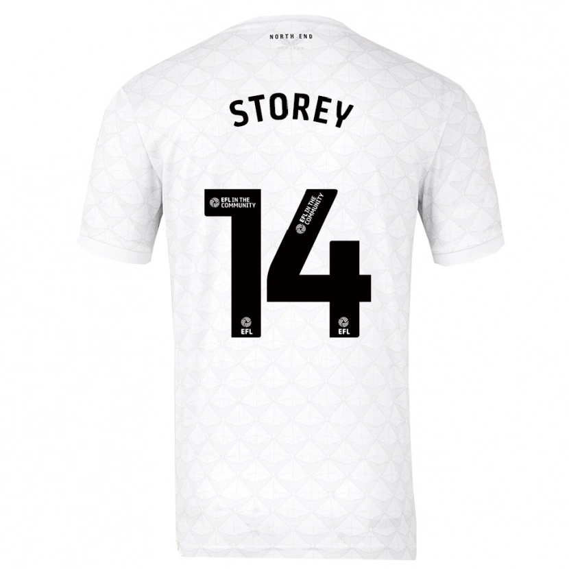 Danxen Heren Jordan Storey #14 Wit Rood Thuisshirt Thuistenue 2025/26 T-Shirt België