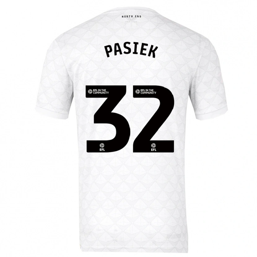 Danxen Heren Kacper Pasiek #32 Wit Rood Thuisshirt Thuistenue 2025/26 T-Shirt België