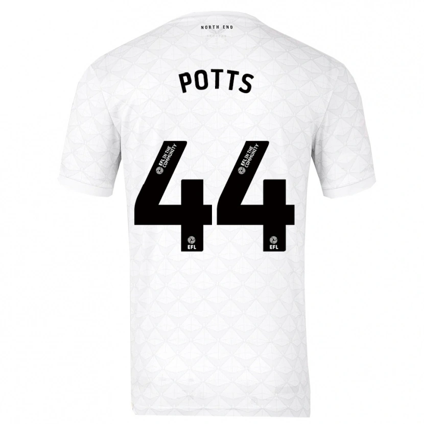 Danxen Heren Brad Potts #44 Wit Rood Thuisshirt Thuistenue 2025/26 T-Shirt België