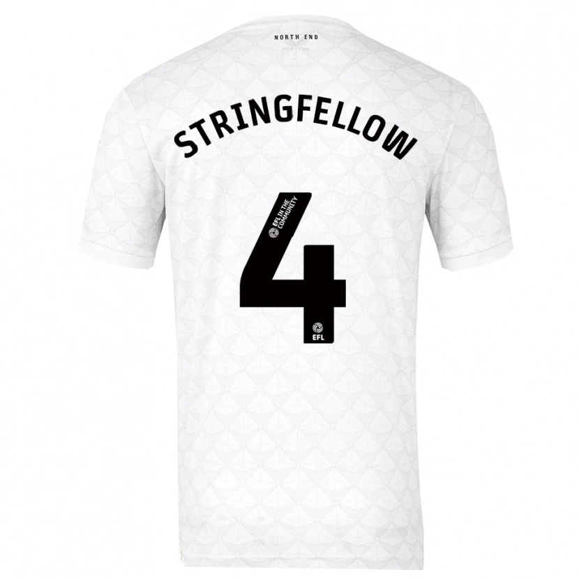 Danxen Heren Harry Stringfellow #4 Wit Rood Thuisshirt Thuistenue 2025/26 T-Shirt België
