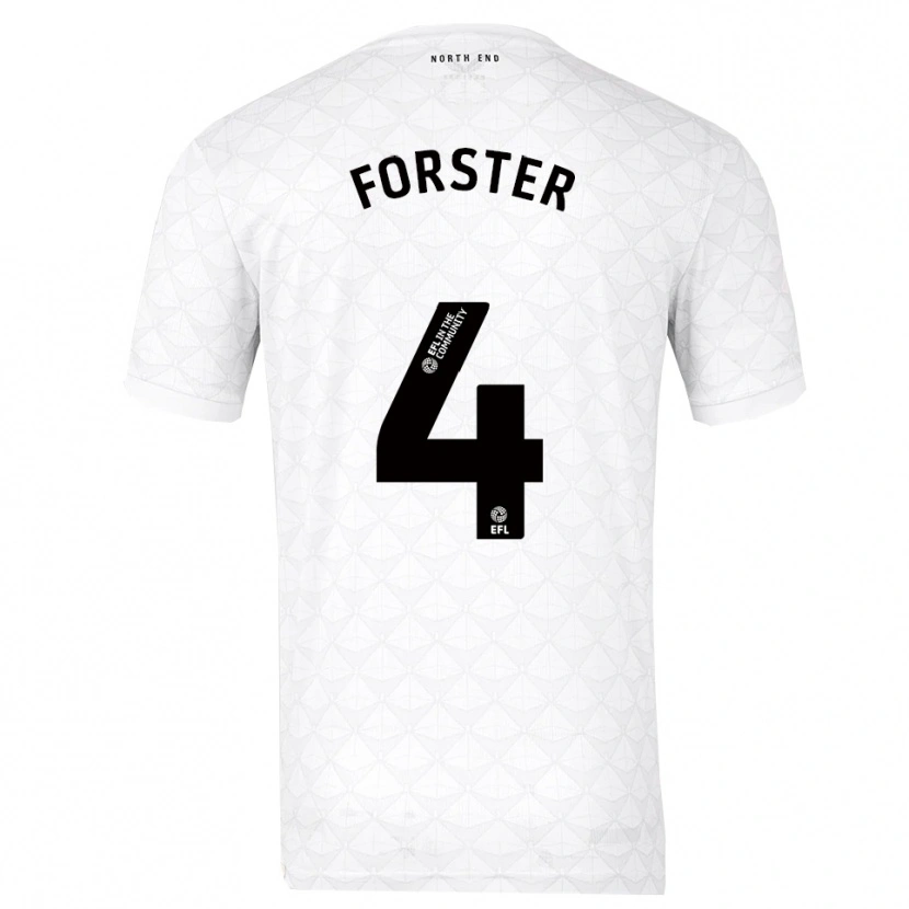 Danxen Heren Hannah Forster #4 Wit Rood Thuisshirt Thuistenue 2025/26 T-Shirt België