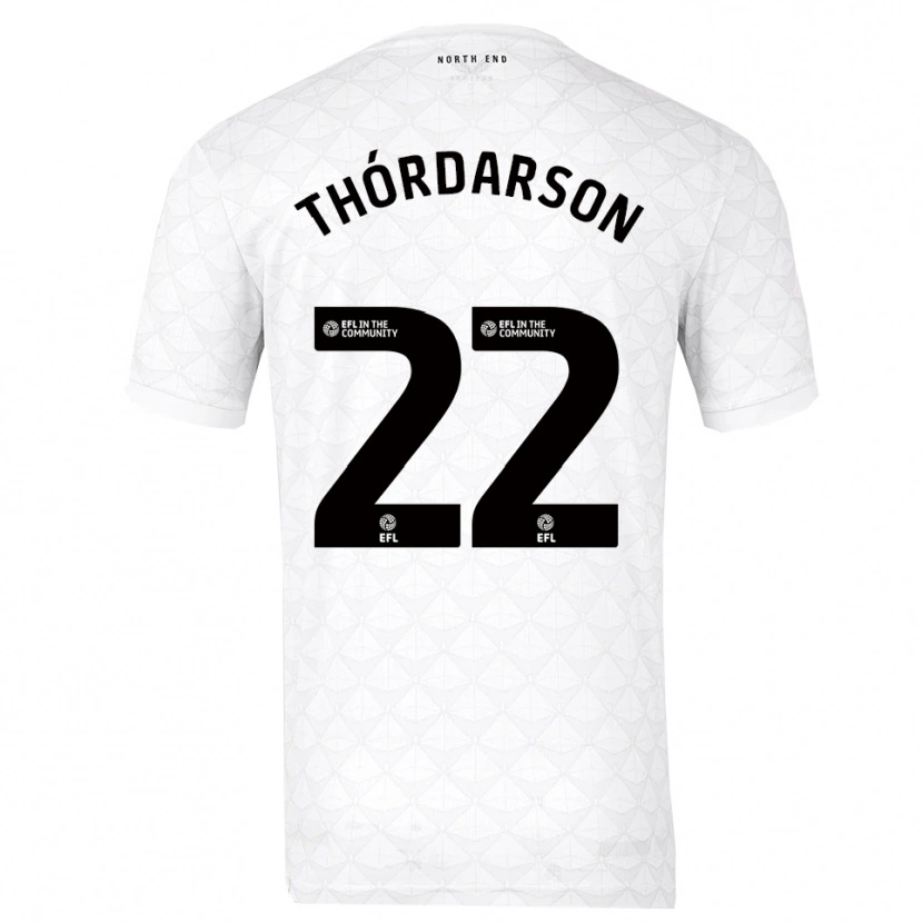 Danxen Heren Stefán Teitur Thórdarson #22 Wit Rood Thuisshirt Thuistenue 2025/26 T-Shirt België