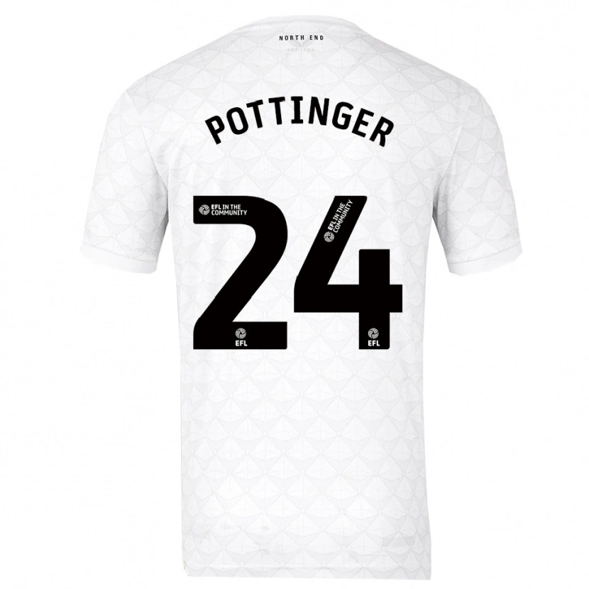 Danxen Heren Kaya Pottinger #24 Wit Rood Thuisshirt Thuistenue 2025/26 T-Shirt België