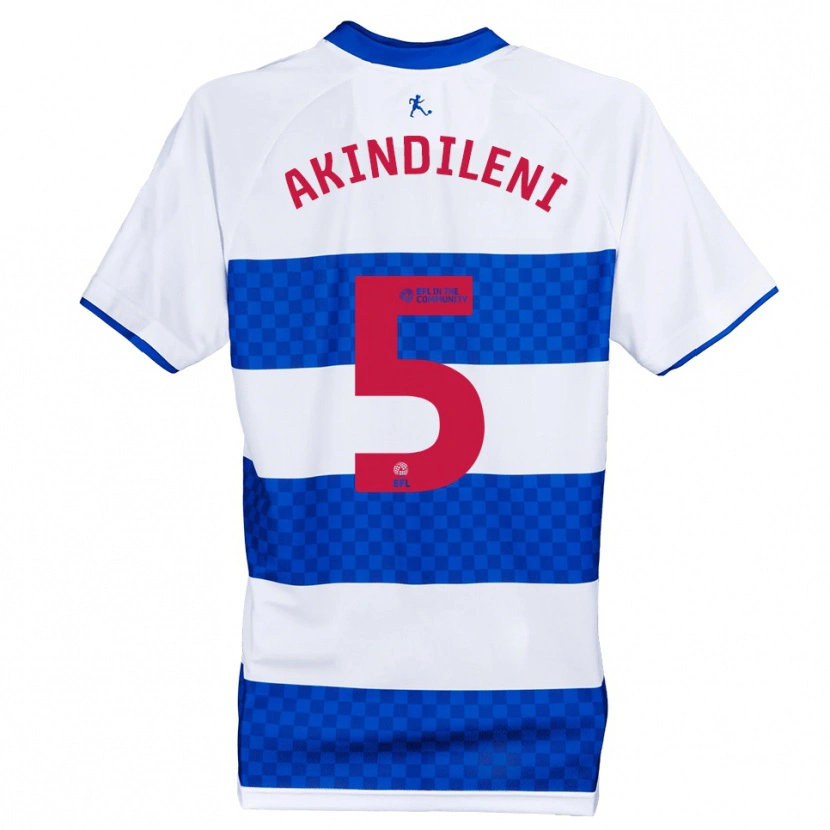 Danxen Heren Timothy Akindileni #5 Blauw Wit Thuisshirt Thuistenue 2025/26 T-Shirt België