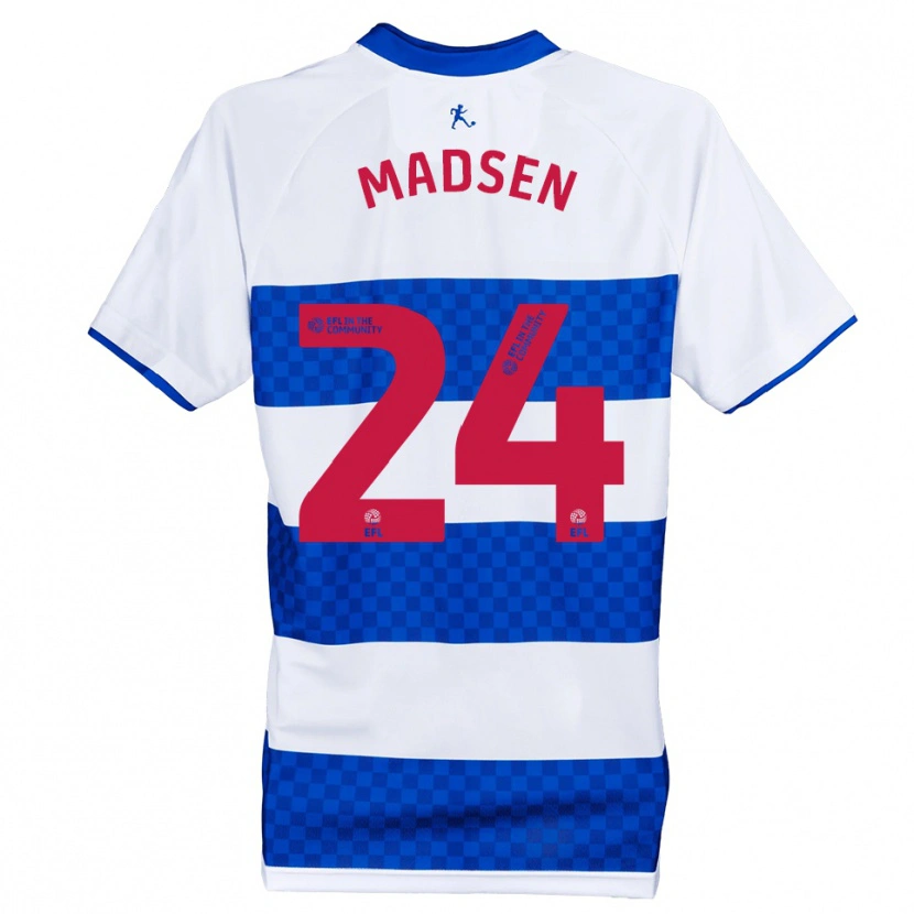 Danxen Heren Nicolas Madsen #24 Blauw Wit Thuisshirt Thuistenue 2025/26 T-Shirt België