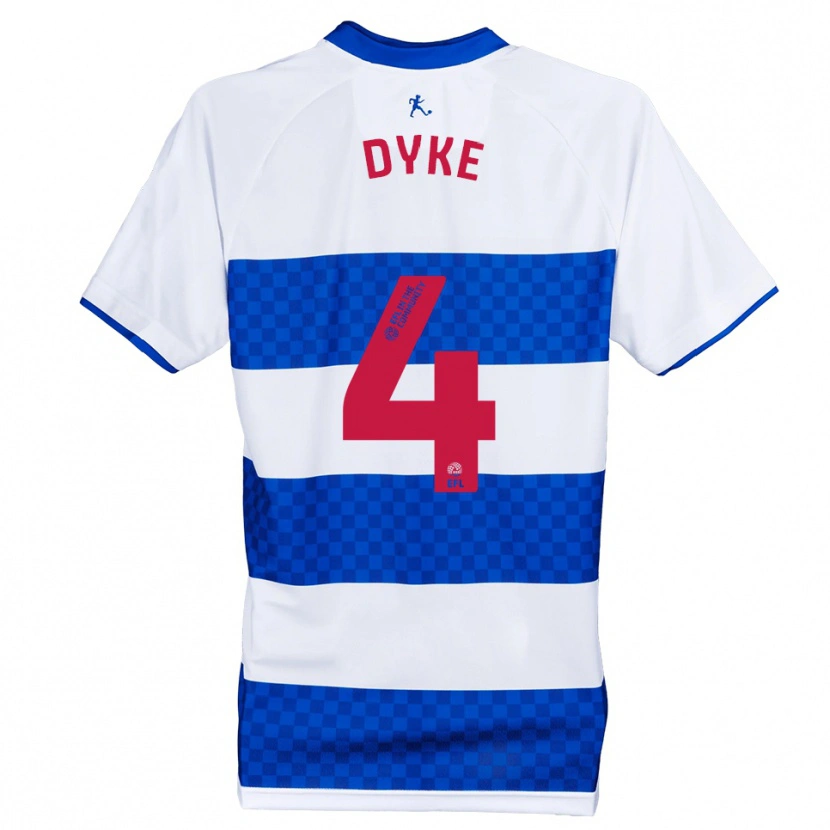 Danxen Heren Kaleb Dyke #4 Blauw Wit Thuisshirt Thuistenue 2025/26 T-Shirt België