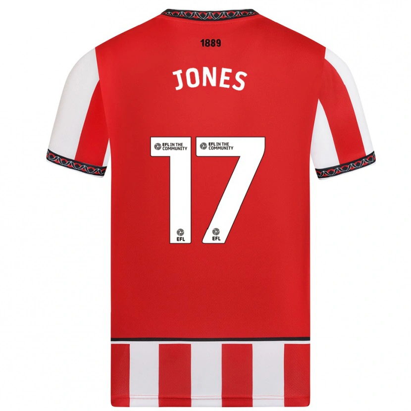 Danxen Heren Frankie Jones #17 Rood Wit Thuisshirt Thuistenue 2025/26 T-Shirt België