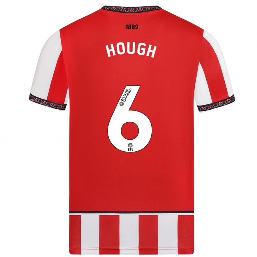 Danxen Heren Alfie Hough #6 Rood Wit Thuisshirt Thuistenue 2025/26 T-Shirt België