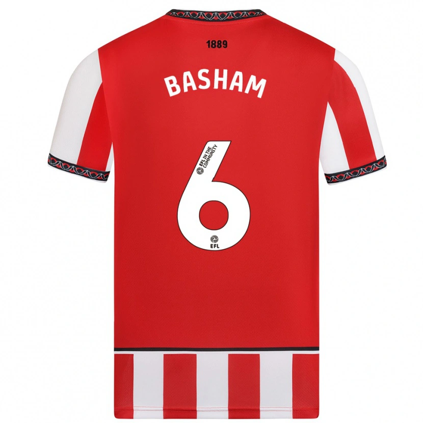 Danxen Heren Chris Basham #6 Rood Wit Thuisshirt Thuistenue 2025/26 T-Shirt België