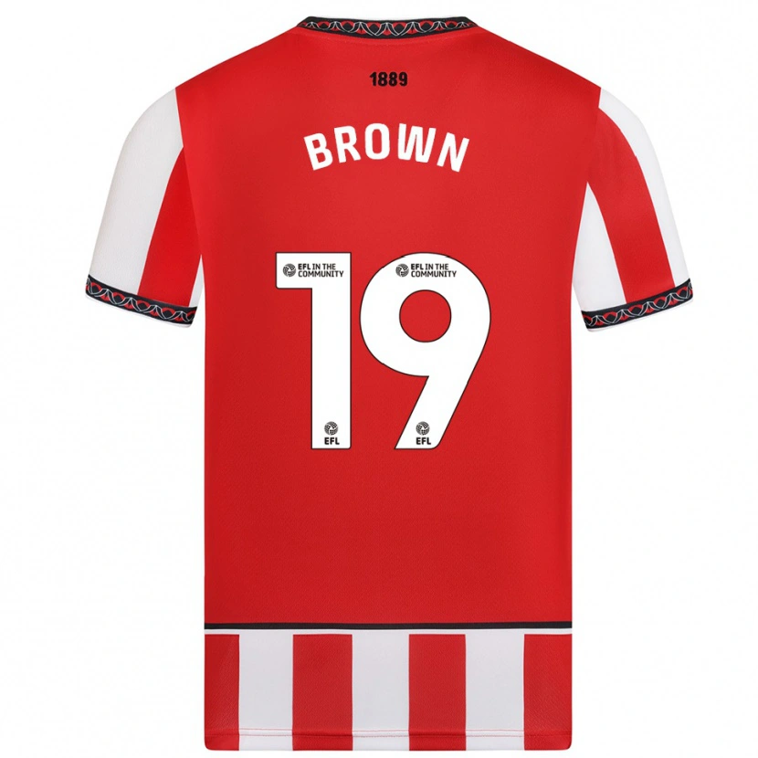 Danxen Heren Alanta Brown #19 Rood Wit Thuisshirt Thuistenue 2025/26 T-Shirt België