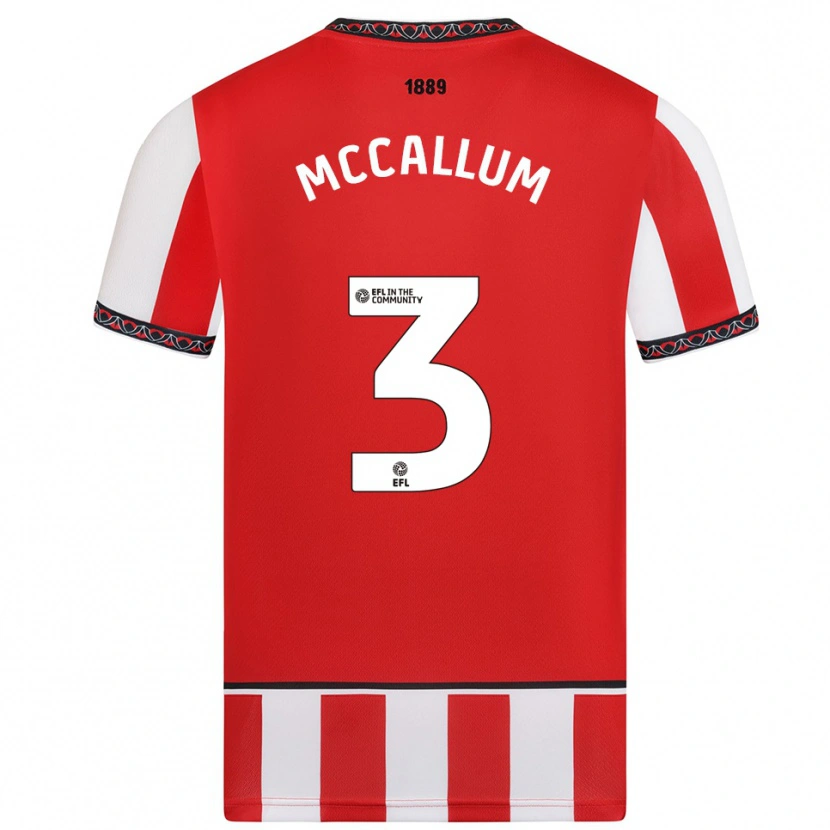 Danxen Heren Sam Mccallum #3 Rood Wit Thuisshirt Thuistenue 2025/26 T-Shirt België