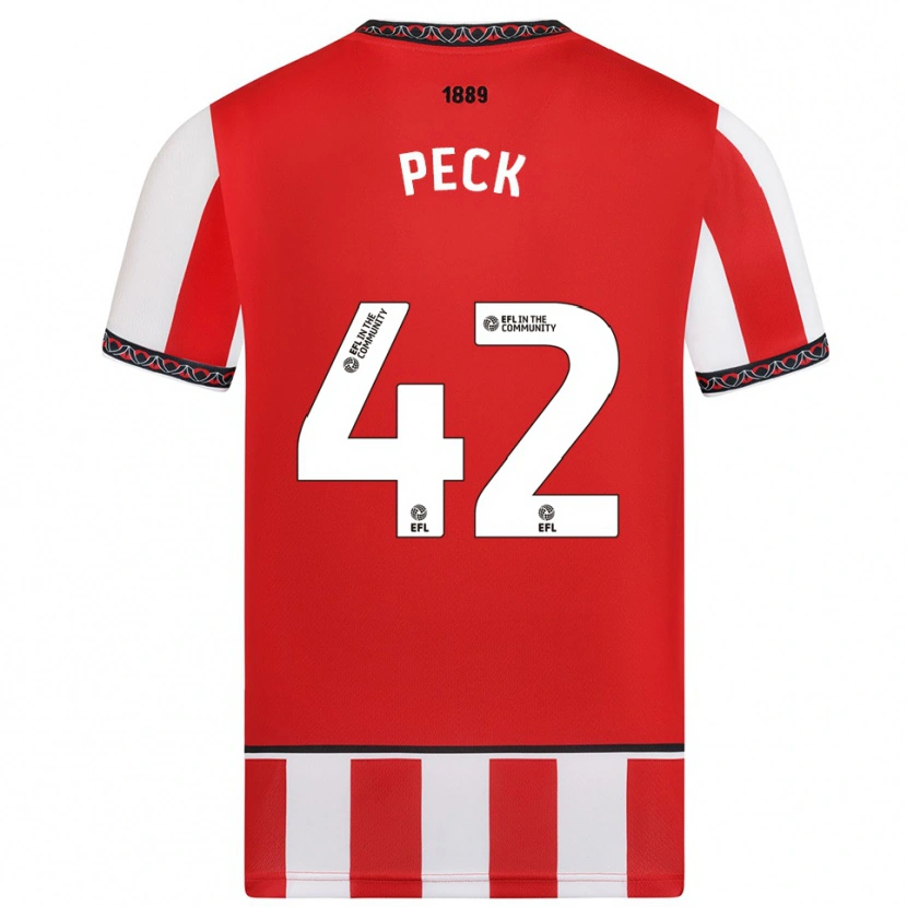 Danxen Heren Sydie Peck #42 Rood Wit Thuisshirt Thuistenue 2025/26 T-Shirt België