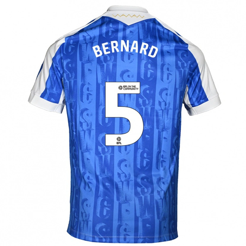Danxen Heren Di'shon Bernard #5 Blauw Wit Thuisshirt Thuistenue 2025/26 T-Shirt België