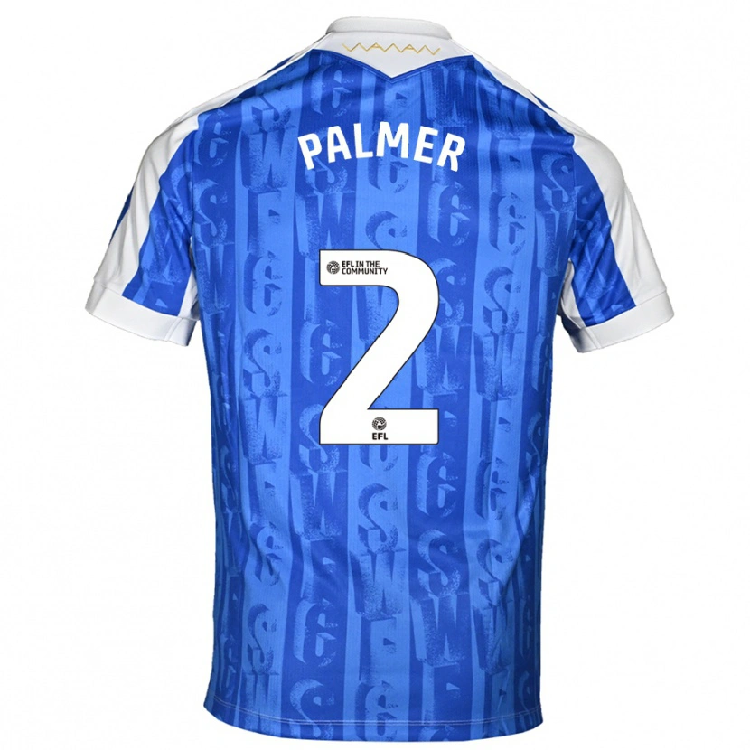 Danxen Heren Liam Palmer #2 Blauw Wit Thuisshirt Thuistenue 2025/26 T-Shirt België