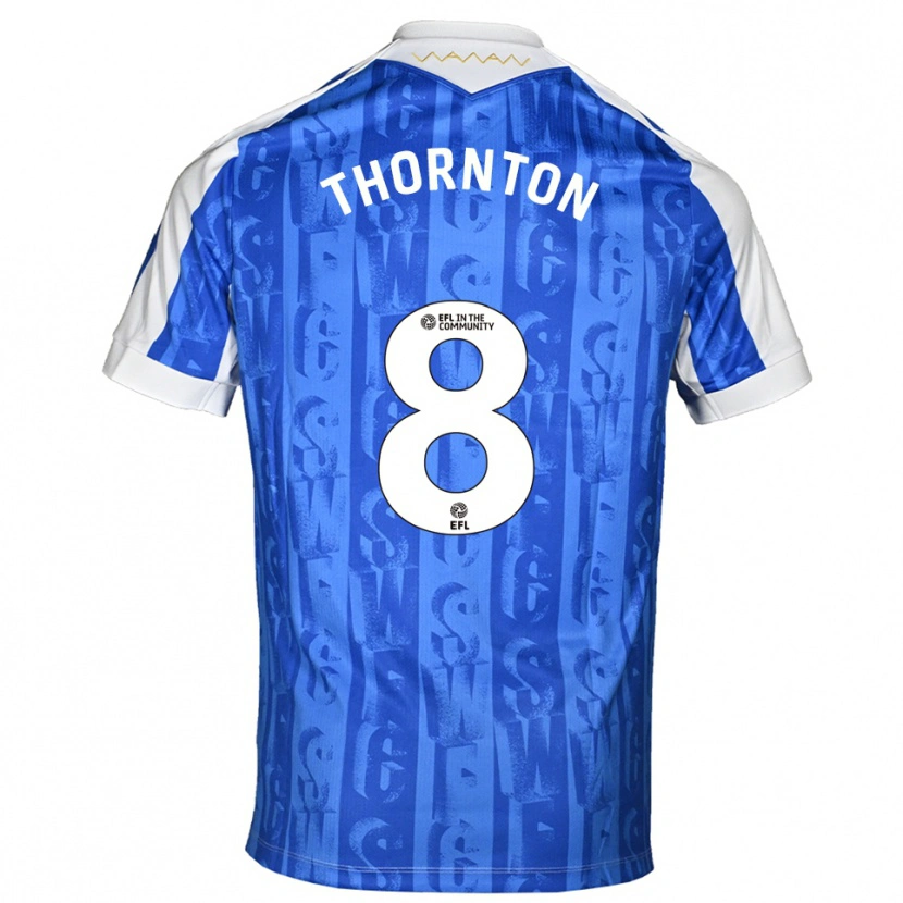 Danxen Heren Jarvis Thornton #8 Blauw Wit Thuisshirt Thuistenue 2025/26 T-Shirt België