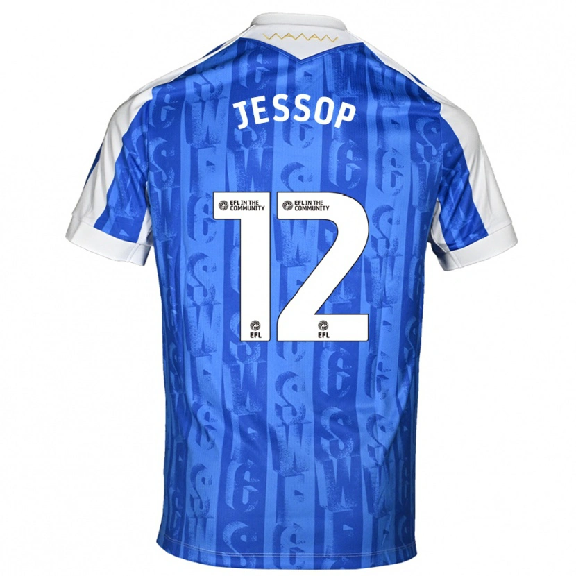 Danxen Heren Jacob Jessop #12 Blauw Wit Thuisshirt Thuistenue 2025/26 T-Shirt België