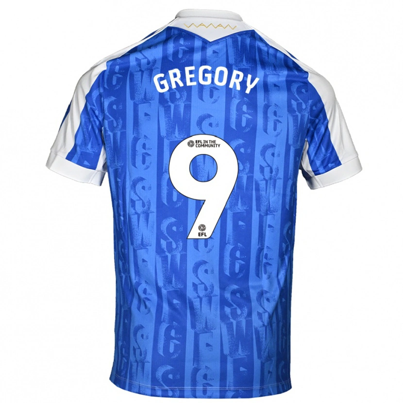 Danxen Heren Lee Gregory #9 Blauw Wit Thuisshirt Thuistenue 2025/26 T-Shirt België