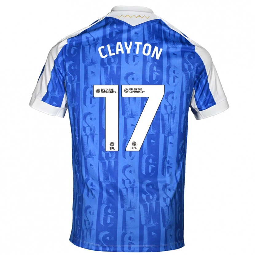 Danxen Heren Liam Clayton #17 Blauw Wit Thuisshirt Thuistenue 2025/26 T-Shirt België