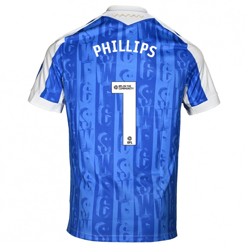Danxen Heren Jack Phillips #1 Blauw Wit Thuisshirt Thuistenue 2025/26 T-Shirt België
