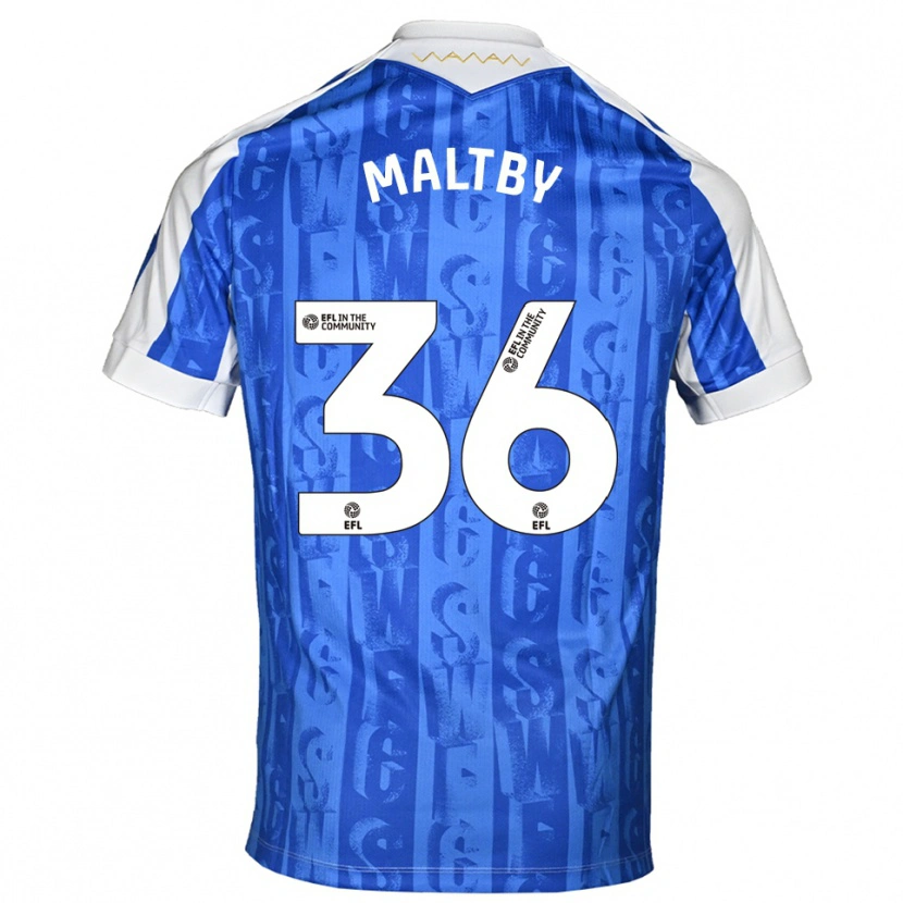 Danxen Heren Mackenzie Maltby #36 Blauw Wit Thuisshirt Thuistenue 2025/26 T-Shirt België