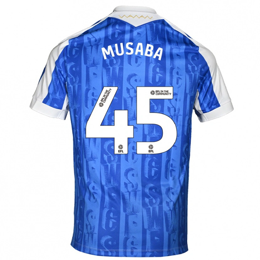 Danxen Heren Anthony Musaba #45 Blauw Wit Thuisshirt Thuistenue 2025/26 T-Shirt België