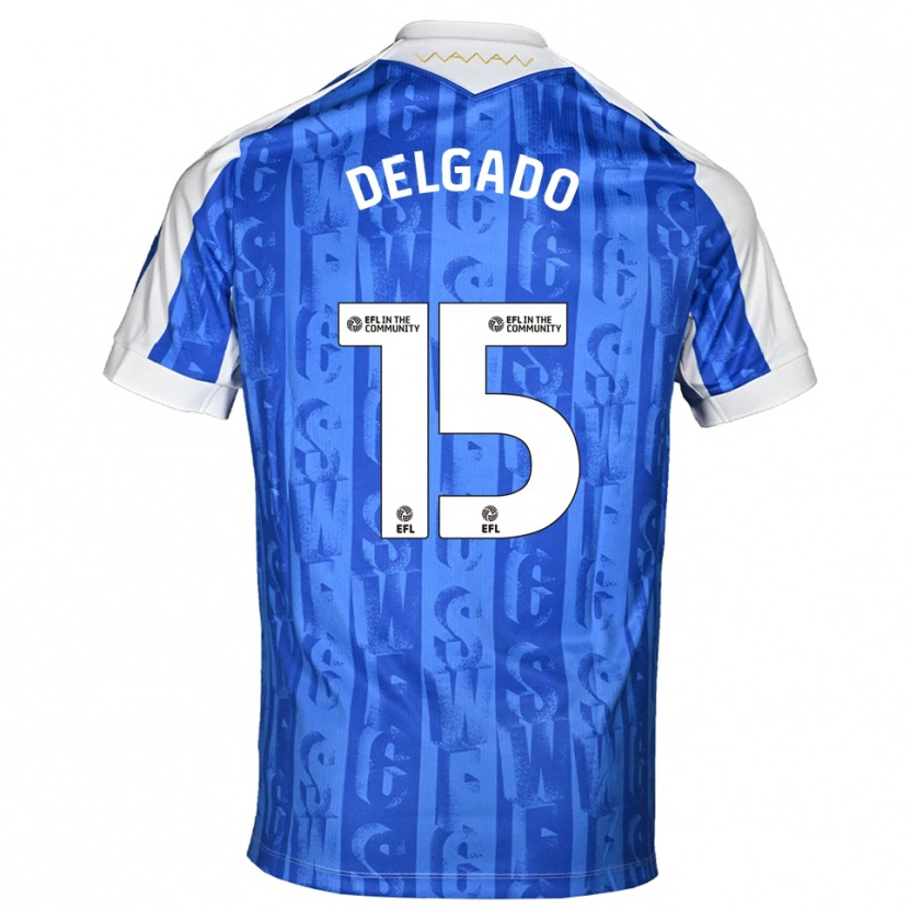 Danxen Heren Juan Delgado #15 Blauw Wit Thuisshirt Thuistenue 2025/26 T-Shirt België
