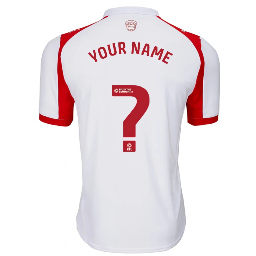 Danxen Heren Uw Naam #0 Wit Rood Thuisshirt Thuistenue 2025/26 T-Shirt België