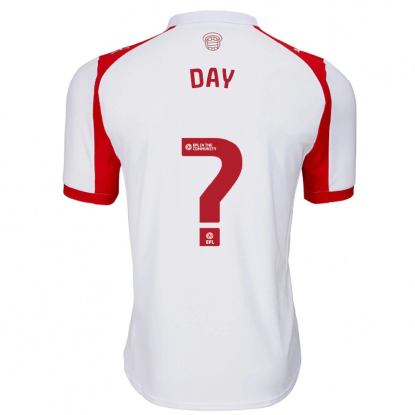 Danxen Heren Lewis Day #0 Wit Rood Thuisshirt Thuistenue 2025/26 T-Shirt België
