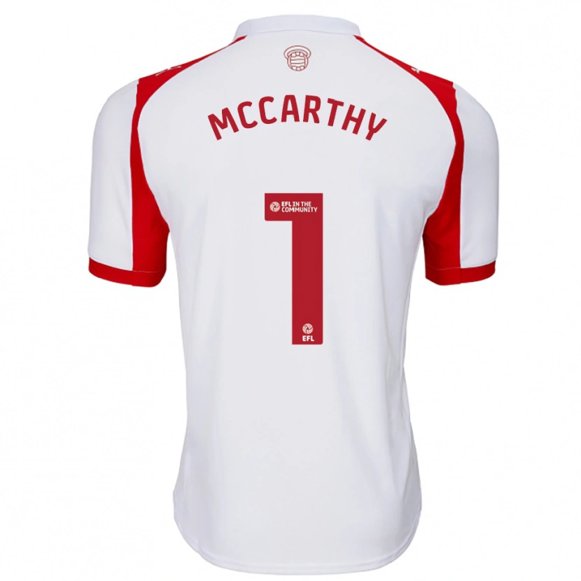 Danxen Heren Alex Mccarthy #1 Wit Rood Thuisshirt Thuistenue 2025/26 T-Shirt België