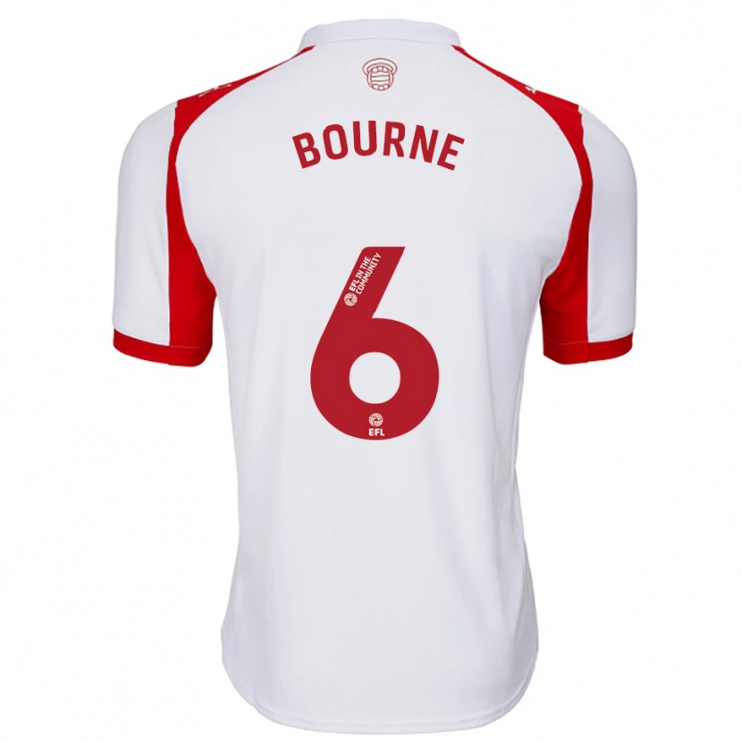 Danxen Heren Tara Bourne #6 Wit Rood Thuisshirt Thuistenue 2025/26 T-Shirt België