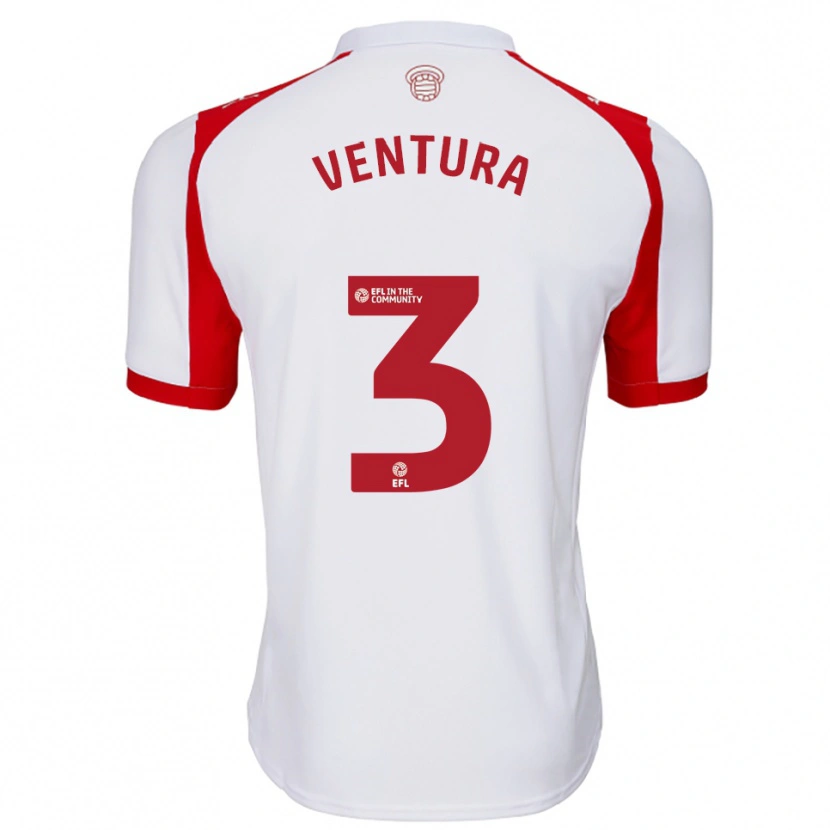 Danxen Heren Tommy Dobson-Ventura #3 Wit Rood Thuisshirt Thuistenue 2025/26 T-Shirt België