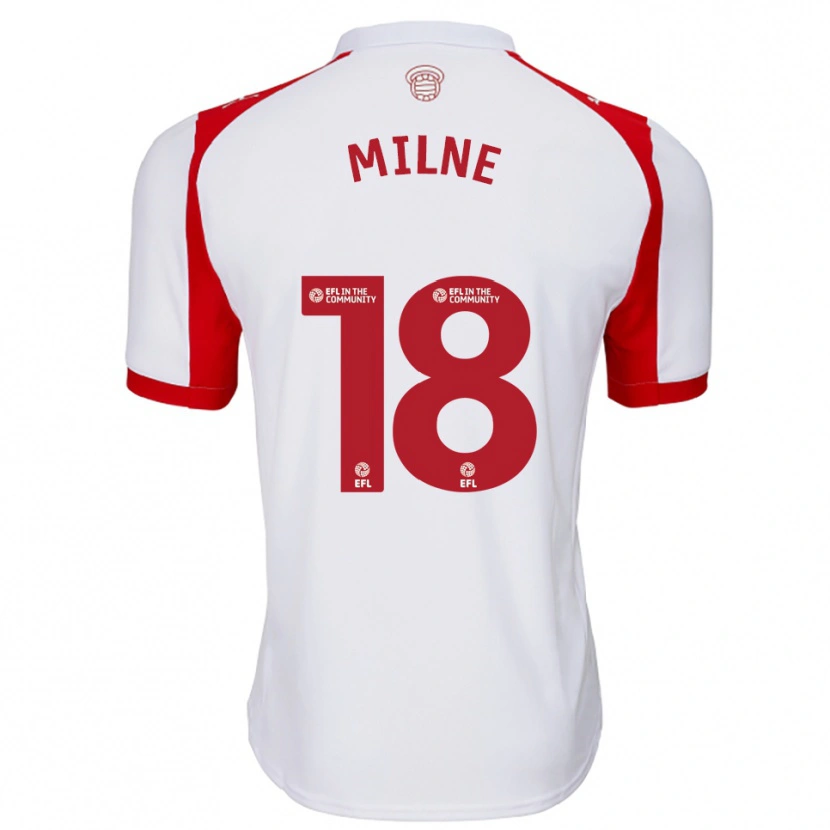 Danxen Heren Isabel Milne #18 Wit Rood Thuisshirt Thuistenue 2025/26 T-Shirt België