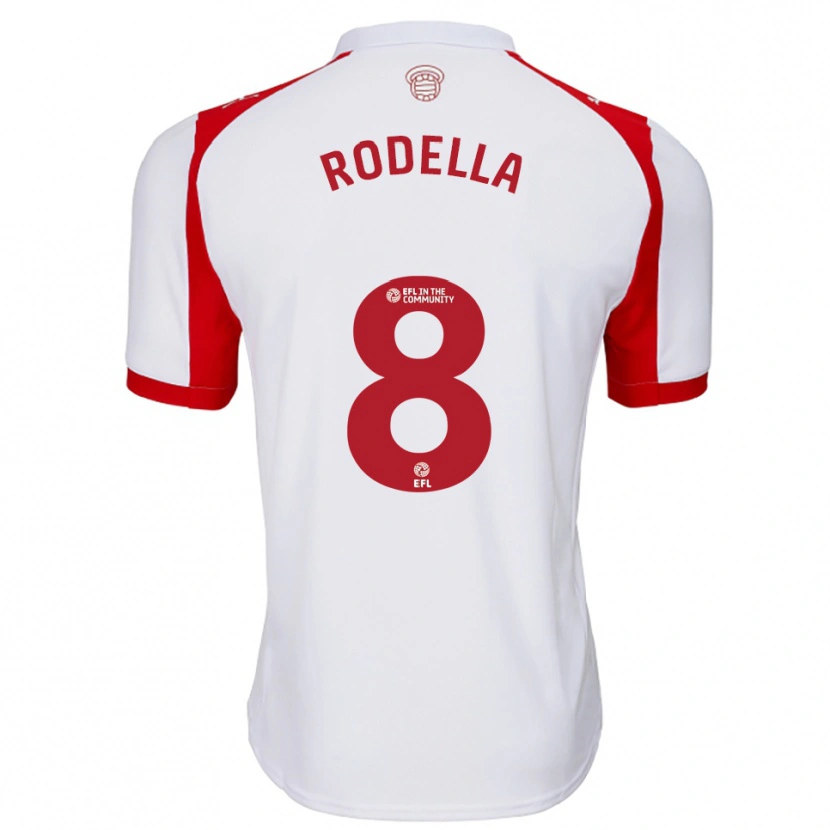 Danxen Heren Leo Rodella #8 Wit Rood Thuisshirt Thuistenue 2025/26 T-Shirt België