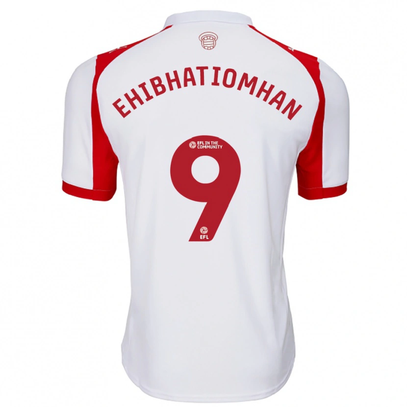 Danxen Heren Princewill Ehibhatiomhan #9 Wit Rood Thuisshirt Thuistenue 2025/26 T-Shirt België