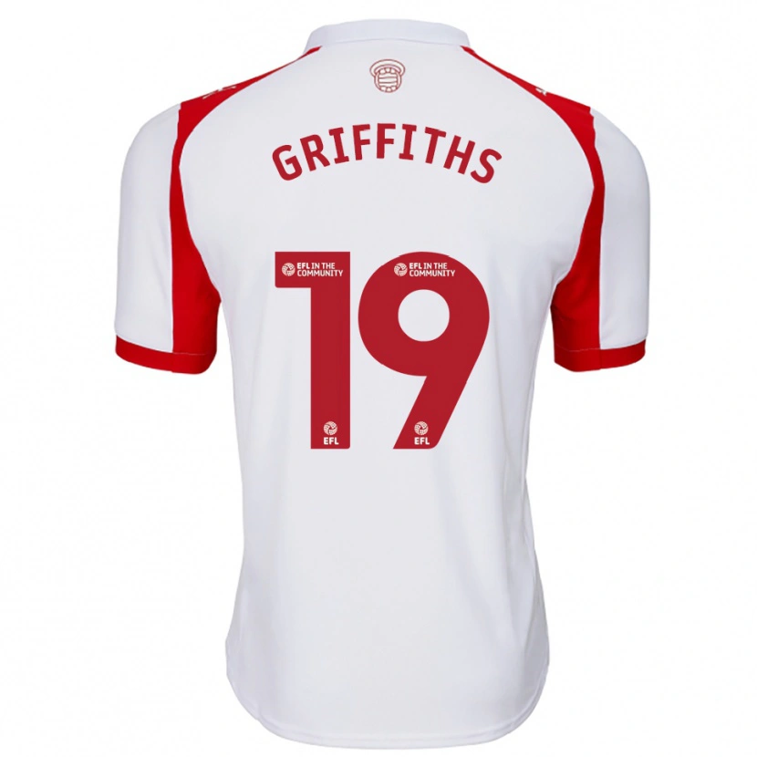 Danxen Heren Alice Griffiths #19 Wit Rood Thuisshirt Thuistenue 2025/26 T-Shirt België