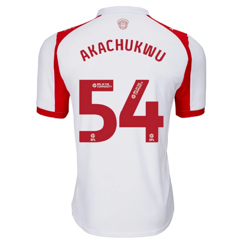 Danxen Heren Romeo Akachukwu #54 Wit Rood Thuisshirt Thuistenue 2025/26 T-Shirt België