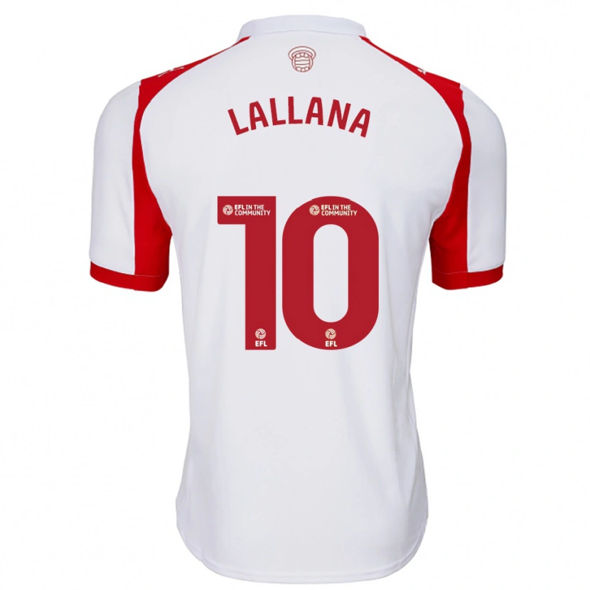 Danxen Heren Adam Lallana #10 Wit Rood Thuisshirt Thuistenue 2025/26 T-Shirt België