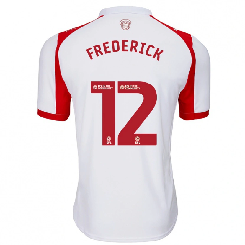 Danxen Heren Cameron Frederick #12 Wit Rood Thuisshirt Thuistenue 2025/26 T-Shirt België