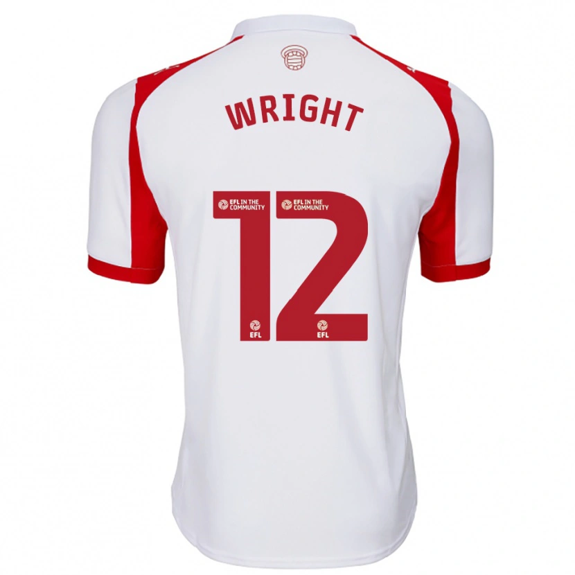 Danxen Heren Josh Wright #12 Wit Rood Thuisshirt Thuistenue 2025/26 T-Shirt België