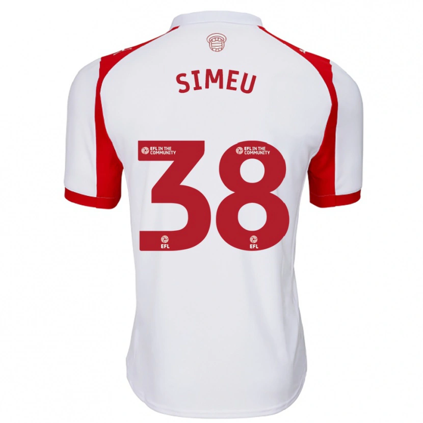 Danxen Heren Dynel Simeu #38 Wit Rood Thuisshirt Thuistenue 2025/26 T-Shirt België