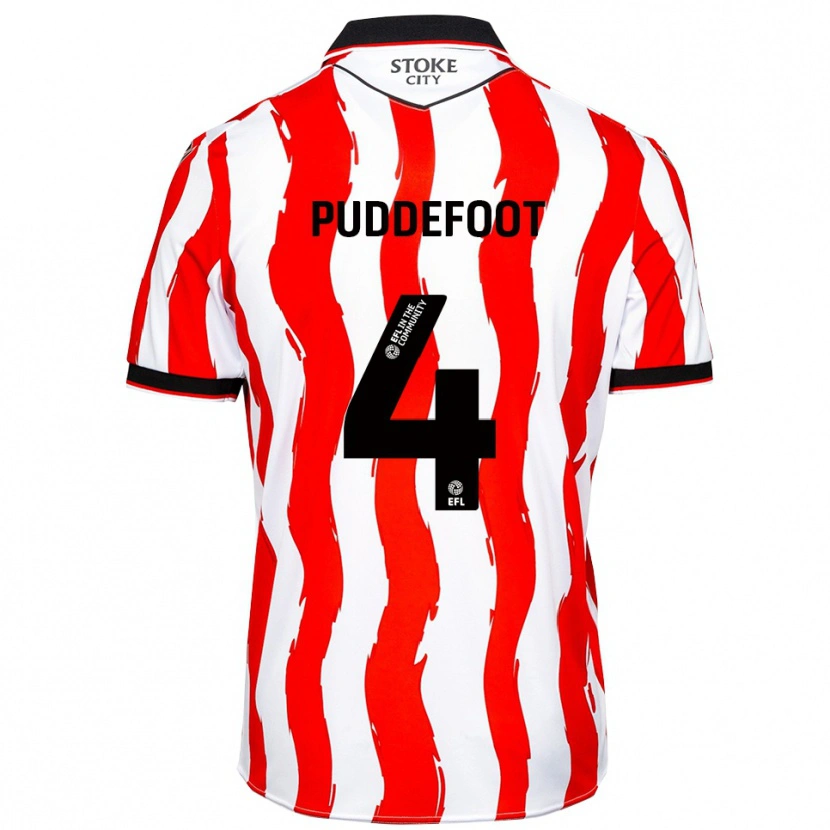 Danxen Heren Danielle Puddefoot #4 Wit Rood Thuisshirt Thuistenue 2025/26 T-Shirt België