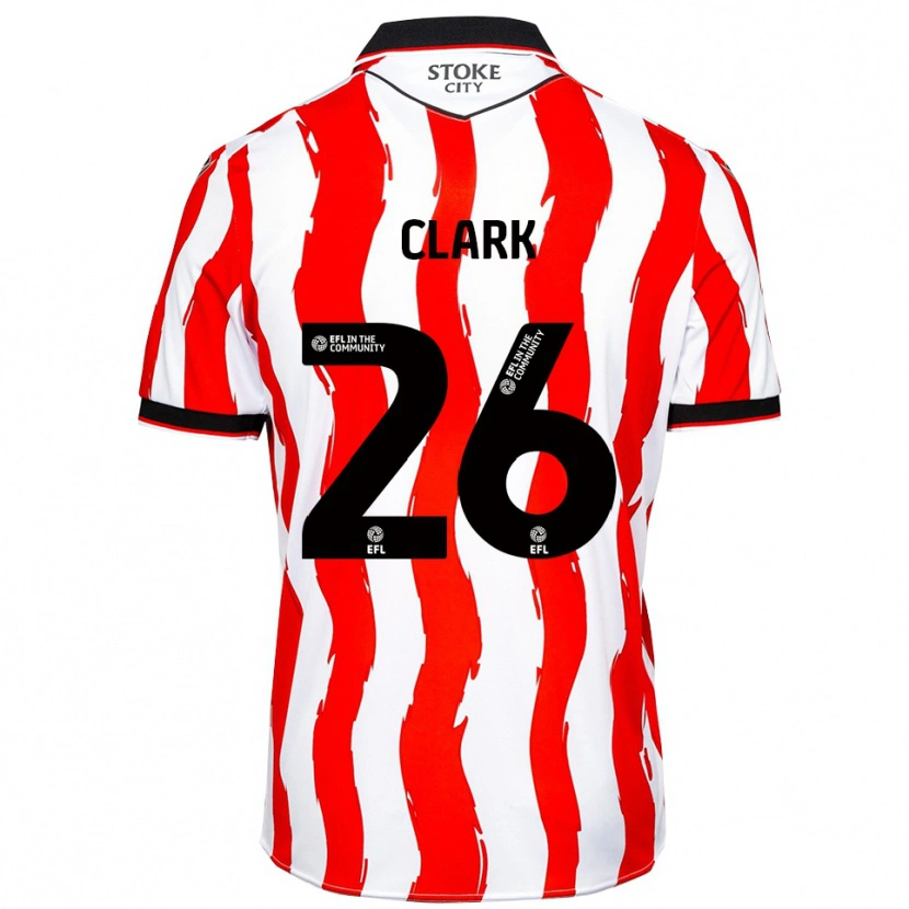 Danxen Heren Ciaran Clark #26 Wit Rood Thuisshirt Thuistenue 2025/26 T-Shirt België