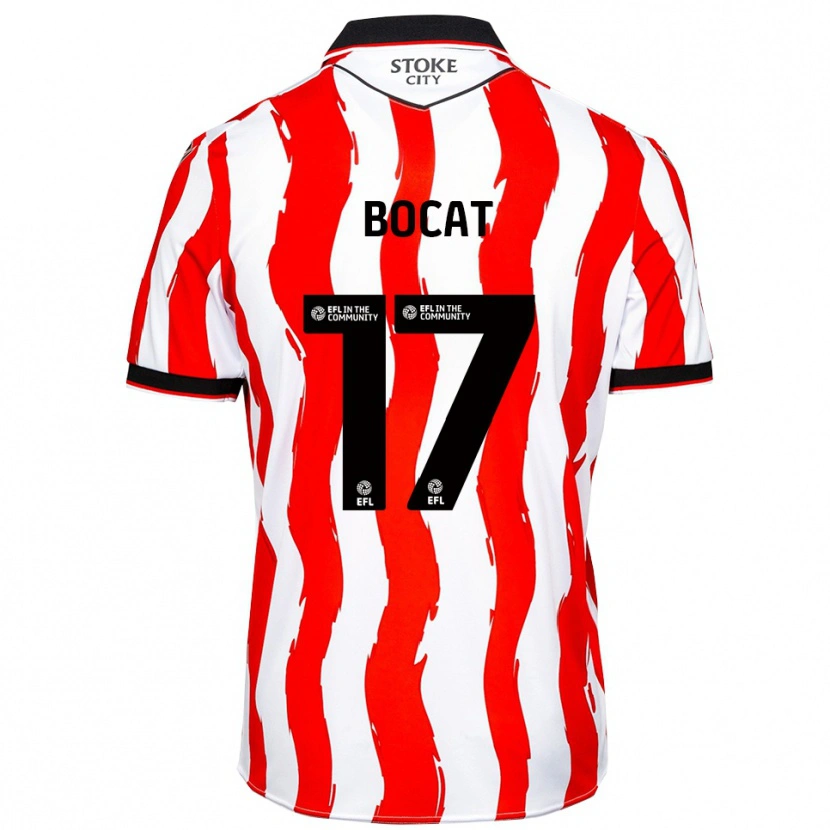 Danxen Heren Eric-Junior Bocat #17 Wit Rood Thuisshirt Thuistenue 2025/26 T-Shirt België