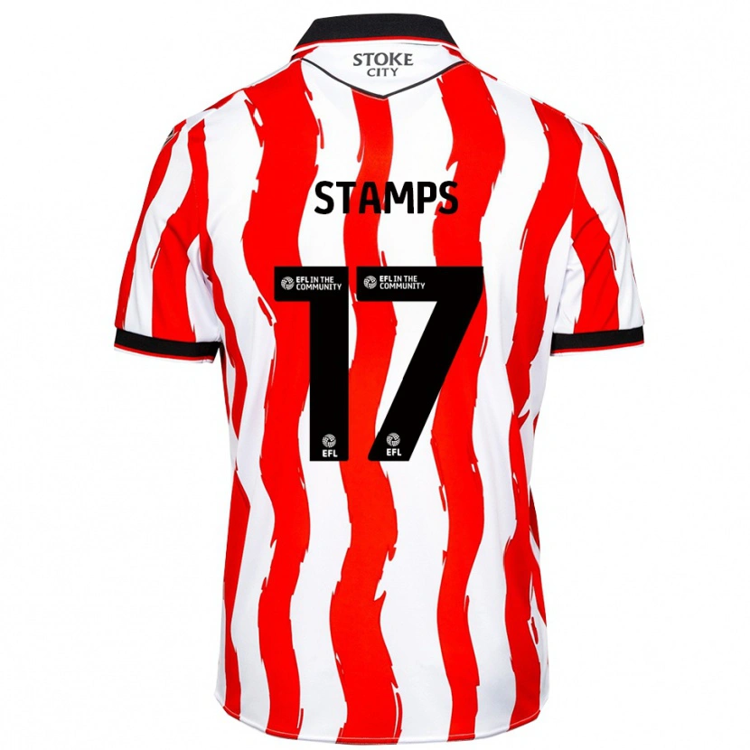 Danxen Heren Shannon Stamps #17 Wit Rood Thuisshirt Thuistenue 2025/26 T-Shirt België