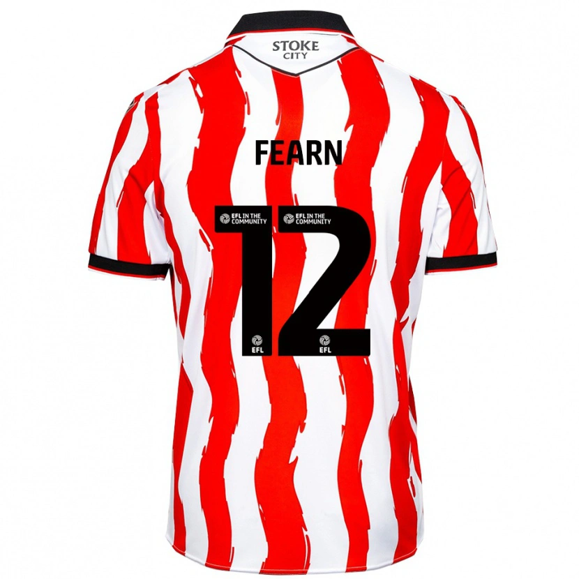 Danxen Heren Elliot Fearn #12 Wit Rood Thuisshirt Thuistenue 2025/26 T-Shirt België