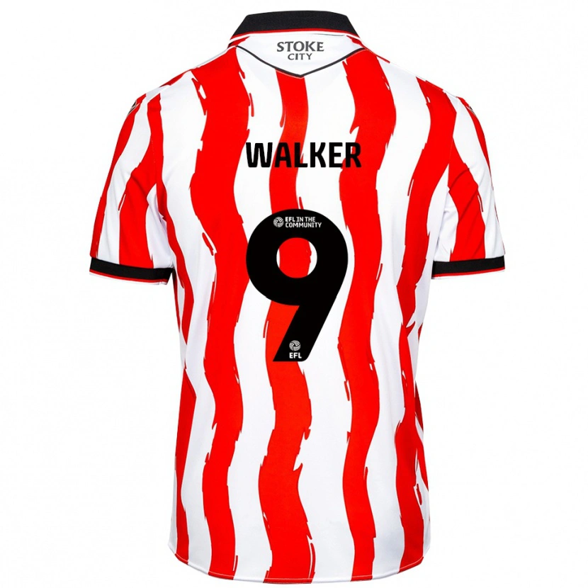 Danxen Heren Adriel Walker #9 Wit Rood Thuisshirt Thuistenue 2025/26 T-Shirt België