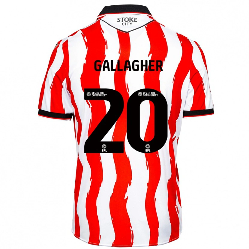 Danxen Heren Sam Gallagher #20 Wit Rood Thuisshirt Thuistenue 2025/26 T-Shirt België