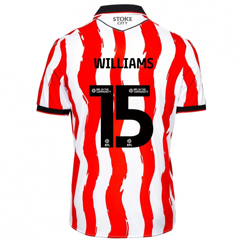 Danxen Heren Lee Williams #15 Wit Rood Thuisshirt Thuistenue 2025/26 T-Shirt België